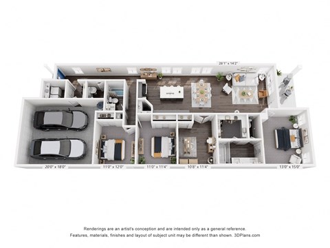 Caso Leander 3D Floor Plans - D1